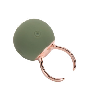 Вибратор-кольцо Sweet Em Ring для клитора, зеленый, 4.5 х 2.7 см - No Taboo