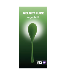 Тренажер Кегеля Sweet Em Kegel Ball с хвостиком, темно-зеленый, 60 г, 14 х 3.3 см - No Taboo