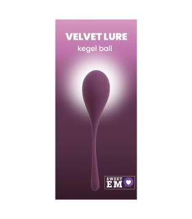 Тренажер Кегеля Sweet Em Kegel Ball с хвостиком, фиолетовый, 70 г, 14 х 3.3 см - No Taboo
