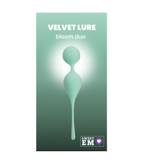 Вагінальні кульки Sweet Em Bloom Duo на м'якому з'єднанні, світло-зелені, 17 х 3.3 см - No Taboo