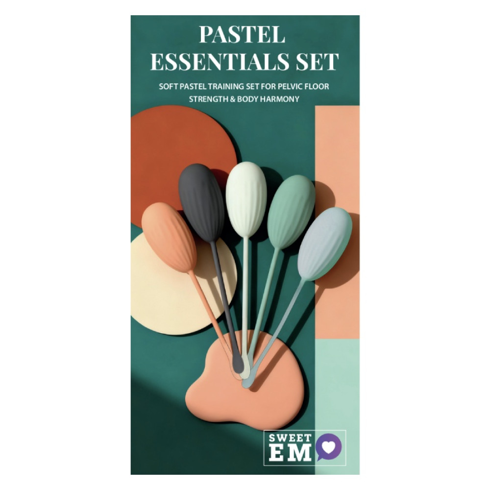 Набір вагінальних кульок Sweet Em з різною вагою, різнокольорові, 5 шт, 16.8 х 3 см (338197), zoom