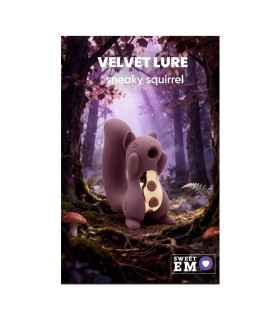 Вакуумный стимулятор клитора Sweet Em Sneaky Squirrel фиолетовый, с вибрацией, 10.5 х 8.9 см - No Taboo