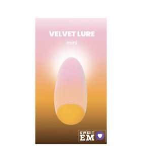 Мини-вибратор Sweet Em Mini в форме листика, розово-оранжевый, 9.5 х 4.5 см - No Taboo