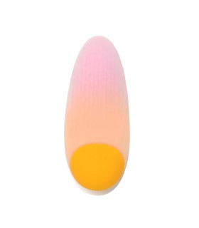 Мини-вибратор Sweet Em Mini в форме листика, розово-оранжевый, 9.5 х 4.5 см - No Taboo