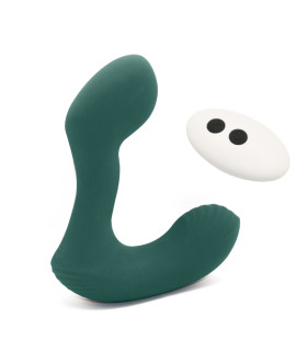 Вибромассажер простаты Sweet Em Ares с пультом, изумрудный, 12.2 х 3 см - No Taboo