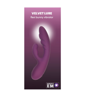 Вібратор-кролик Sweet Em Flexi Bunny Vibrator фіолетовий, 19.8 х 4 см - No Taboo