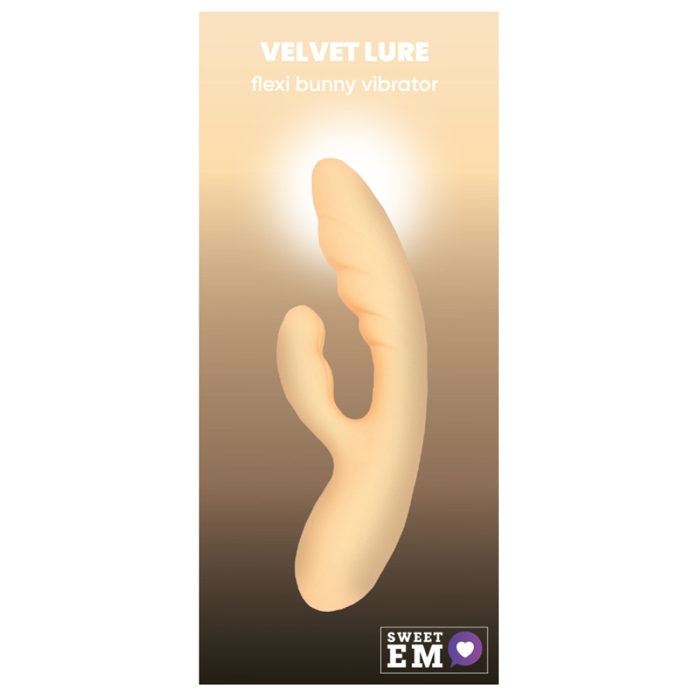 Вібратор-кролик Sweet Em Flexi Bunny Vibrator бежевий, 19.8 х 4 см (338160), zoom