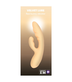 Вибратор-кролик Sweet Em Flexi Bunny Vibrator, бежевый, 19.8 х 4 см - No Taboo