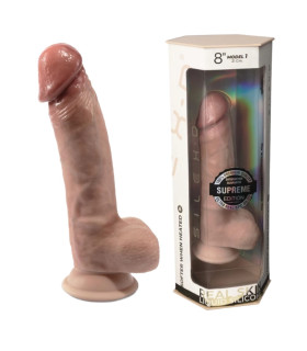 Реалистичный фаллоимитатор SilexD Model 1 Vetus Real Skin на присоске, бежевый, 21 х 4.1 см - No Taboo