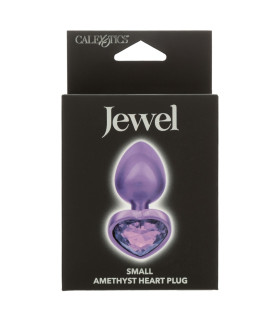 Анальная пробка CalExotics Jewel с камнем, фиолетовая, 6 х 3,3 см - No Taboo