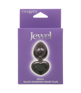 Анальная пробка CalExotics Jewel с камнем, черная, 6 х 3,3 см - No Taboo