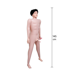 Секс-кукла Hidden Desire Fuck Dolls с фалоимитатором и анусом, с пультом, бежевая, 145 см - No Taboo