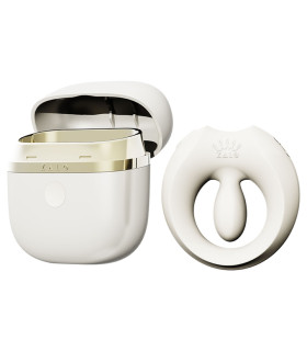 Эрекционное виброкольцо Zalo Apis в кейсе, с приложением, белое, 6.3 × 3.2 см - No Taboo