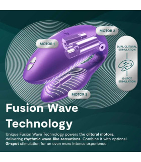 Вибратор для пар We-Vibe Chorus Pro с пультом и приложением, фиолетовый, 8 см - No Taboo