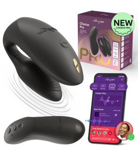 Вибратор для пар We-Vibe Chorus Pro с пультом и приложением, черный, 8 см - No Taboo