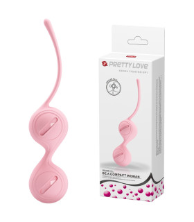 Вагінальний кульки Pretty Love рожеві, 16.3 х 3.3 см - No Taboo