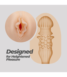 Мастурбатор-яйцо Crushious Ezy Egg the Skilled вагина, бежевый, 8.7 × 5.6 см - No Taboo