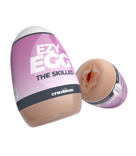 Мастурбатор-яйцо Crushious Ezy Egg the Skilled вагина, бежевый, 8.7 × 5.6 см - No Taboo