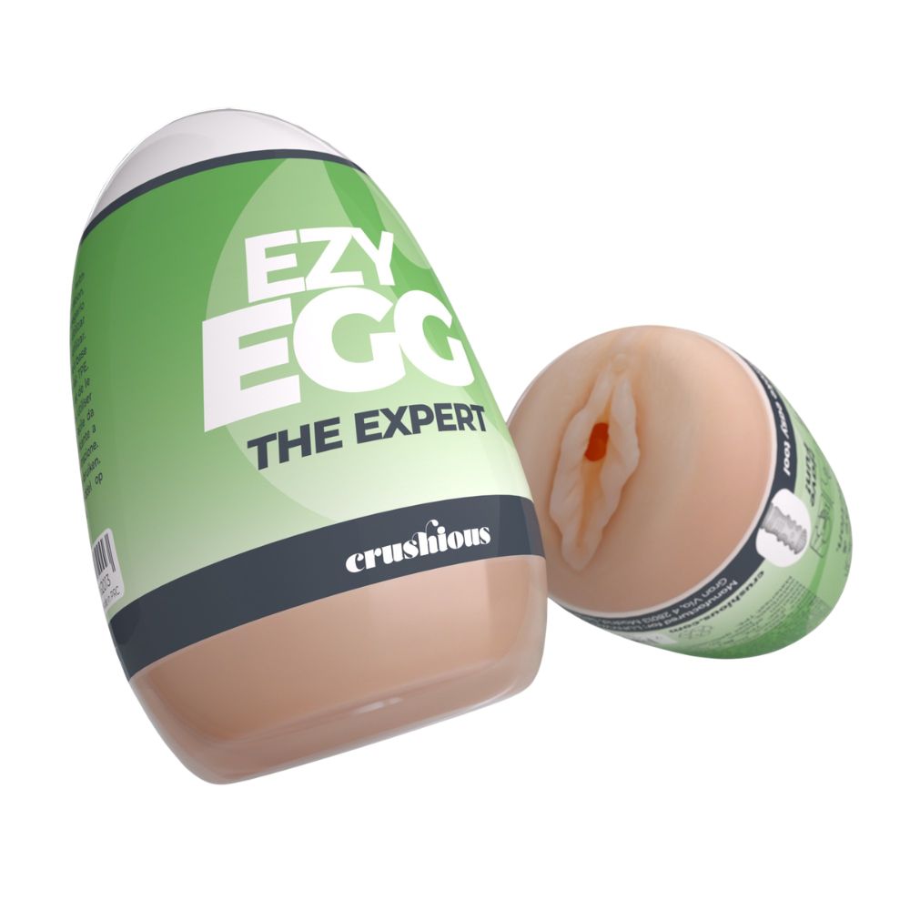 Мастурбатор-яйцо Crushious Ezy Egg the Expert вагина, бежевый, 8.7 × 5.6 см (341805), zoom