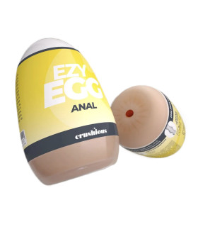 Мастурбатор-яйцо Crushious Ezy Egg the Anal анус, бежевый, 8.7 × 5.6 см - No Taboo