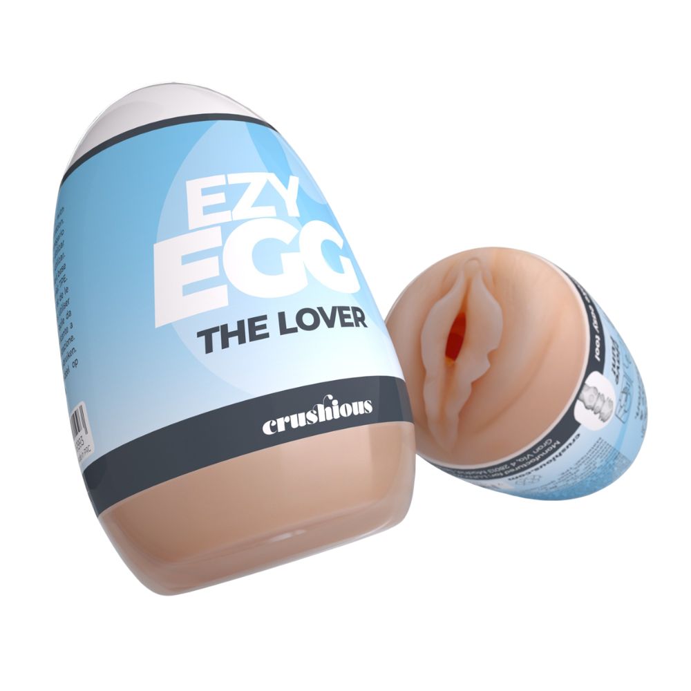 Мастурбатор-яйцо Crushious Ezy Egg the Lover вагина, бежевый, 8.7 × 5.6 см (341809), zoom