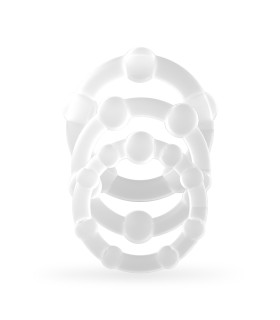 Набор эрекционных колец Crushious Triple Bead прозрачный, 3 шт - No Taboo