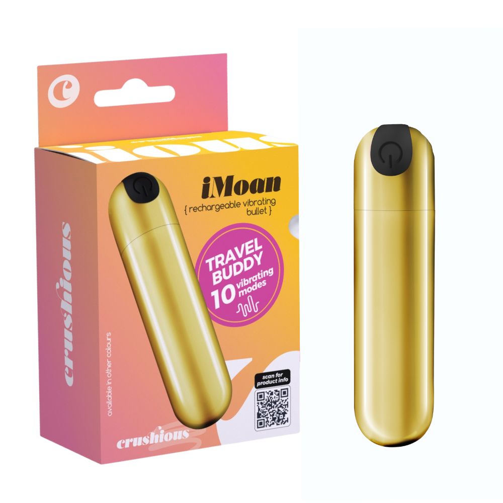 Виброкуля Crushious Imoan 10 режимов вибрации, золотистая, 7.6 х 2 см (341819), zoom