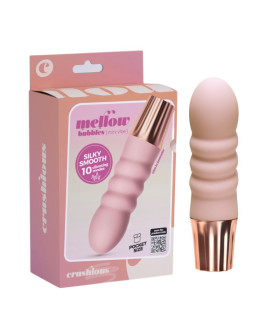Минивибратор Crushious Mellow Bubbles 10 режимов вибрации, розовый, 11 х 2.8 см - No Taboo