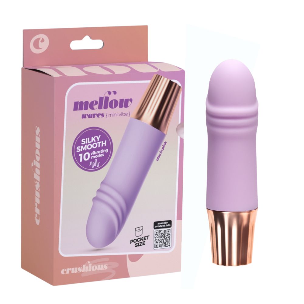 Мини-вибратор Crushious Mellow Waves 10 режимов вибрации, лавандовый, 11 х 2.6 см (341822), zoom