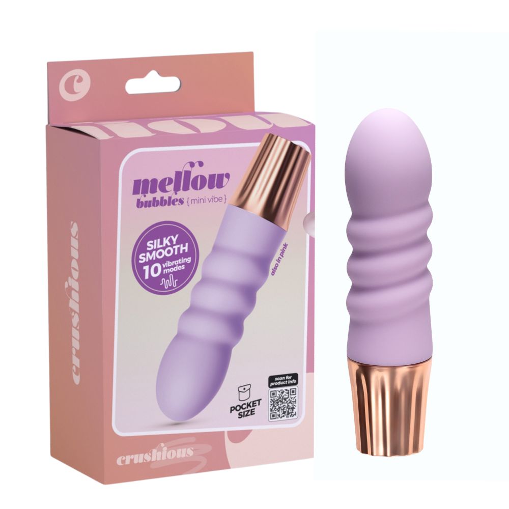 Минивибратор Crushious Mellow Bubbles 10 режимов вибрации, лавандовый, 11 х 2.8 см (341823), zoom