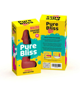 Мыло в форме пениса Pure Bliss Mini на присоске, красное, 15 × 3.4 см - No Taboo