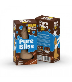 Мыло в форме пениса Pure Bliss Choco Boom с ароматом шоколада, коричневое, 18 × 4.2 см - No Taboo