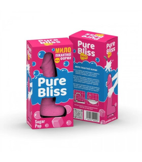 Мыло в форме пениса Pure Bliss Sugar Pop с ароматом жвачки, розовое, 18 × 4.2 см - No Taboo