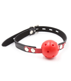 Кляп-шарик IDEA SM M, черно-красный, 4,5 см - No Taboo