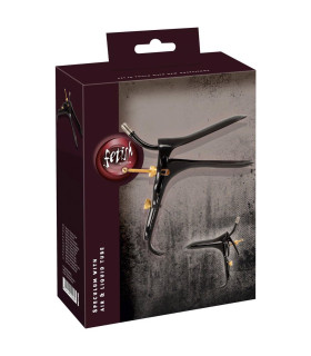 Спекулум Fetish Collection с трубкой для воздуха и жидкости, черный - No Taboo