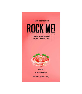 Жидкий вибратор NUEI Rock Me со ароматом клубники, 20 мл - No Taboo