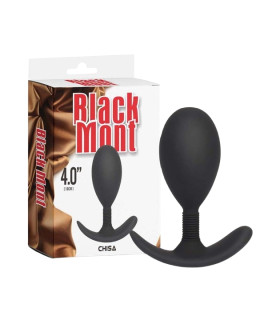 Анальна пробка Chisa Black Mont зі стопером, чорна, 11 х 4.2 см - No Taboo