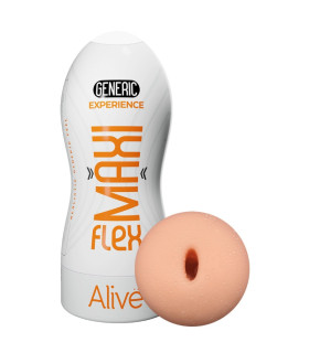 Мастурбатор Alive Maxi Flex Generic Experience, бежевий, 19 х 7.8 см - No Taboo