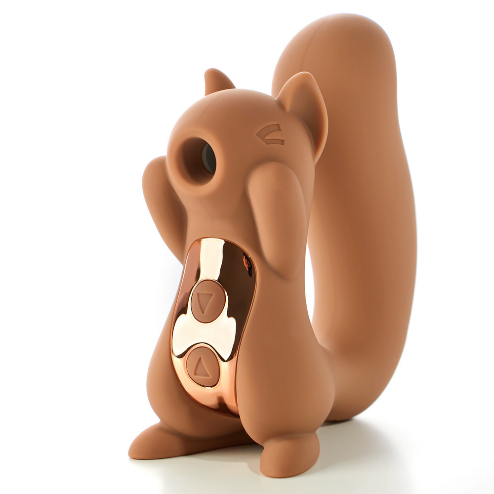 Вакуумный стимулятор клитора Sweet Em Sneaky Squirrel коричневый, с вибрацией, 10.5 х 8.9 см (214092), zoom
