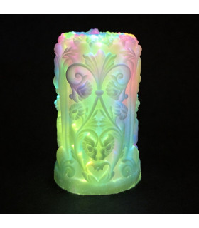 Премиум свеча люминесцентная GlowKink 233 г, низкотемпературная, для БДСМ, разноцветная - No Taboo