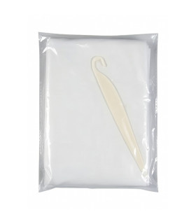 Набор для восковых процедур скребок и простыня, белый, 170 х 100 см - No Taboo