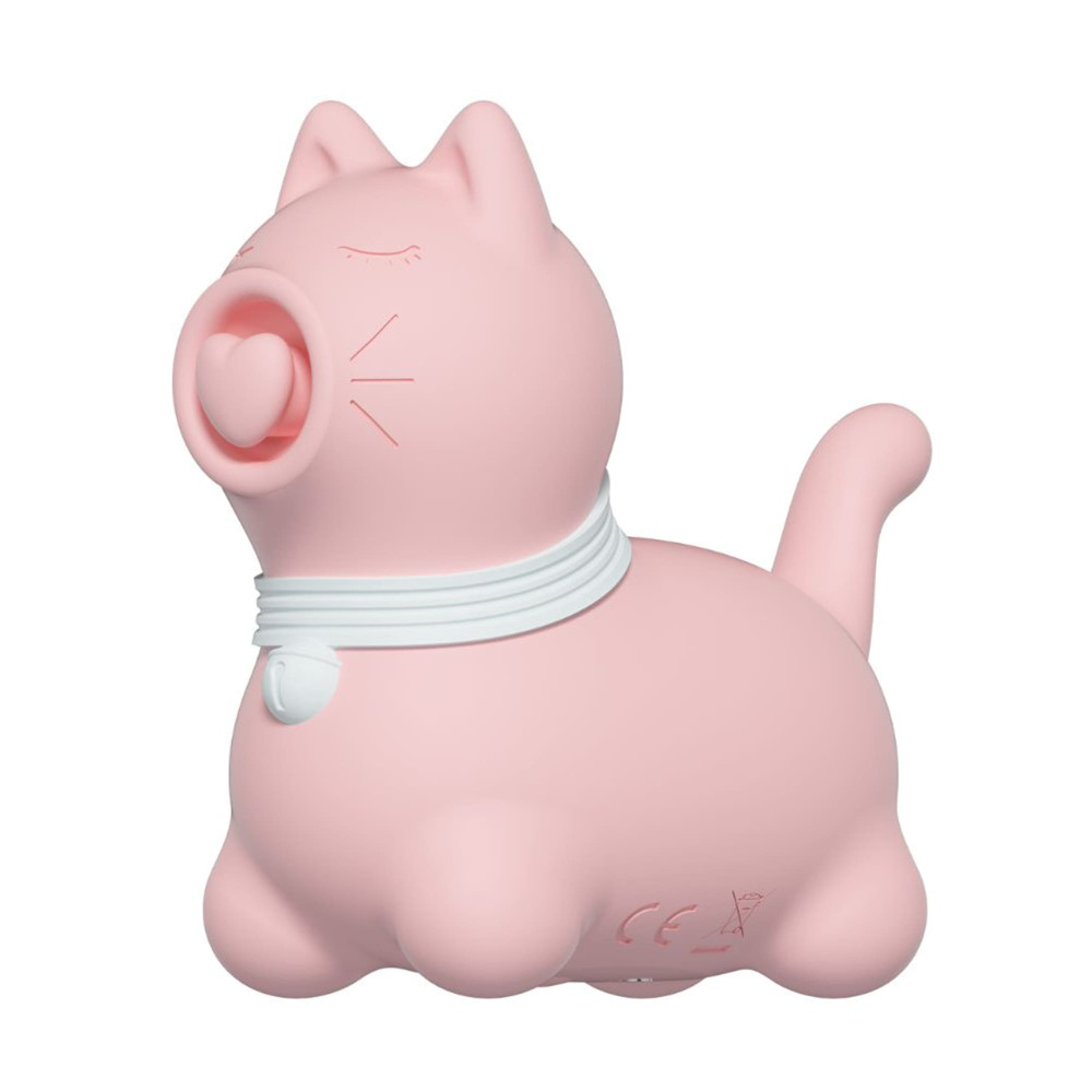 Стимулятор клитора с пульсацией UNIVIBE в виде котика, розовый, 6,5 см (341450), zoom