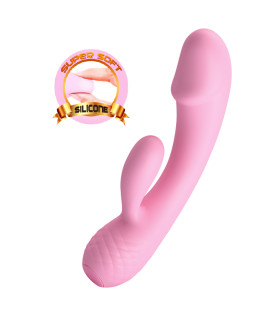 Вібратор-кролик Pretty Love Ron багатошвидкісний, рожевий, 17.5 х 3.7 см - No Taboo