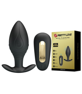 Анальний вібратор Pretty Love Regina з пультом, чорний, 8.8 х 3.4 см - No Taboo