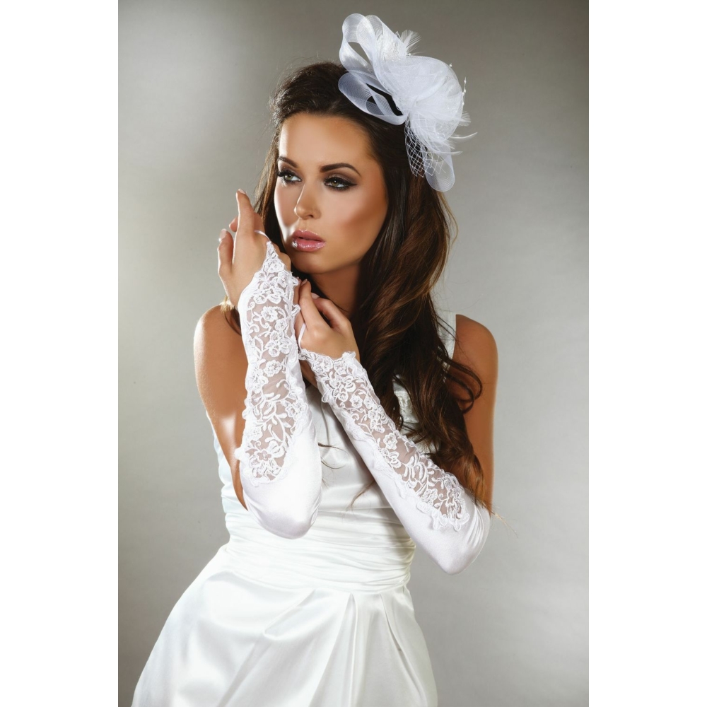 Длинные белые перчатки (9706), zoom