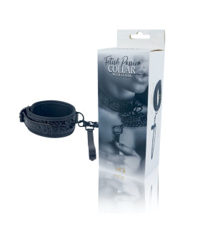 Нашийник з повідцем, поліуретан і вініл, Mai Attraction, чорний, 54 см х 4.9 см - No Taboo