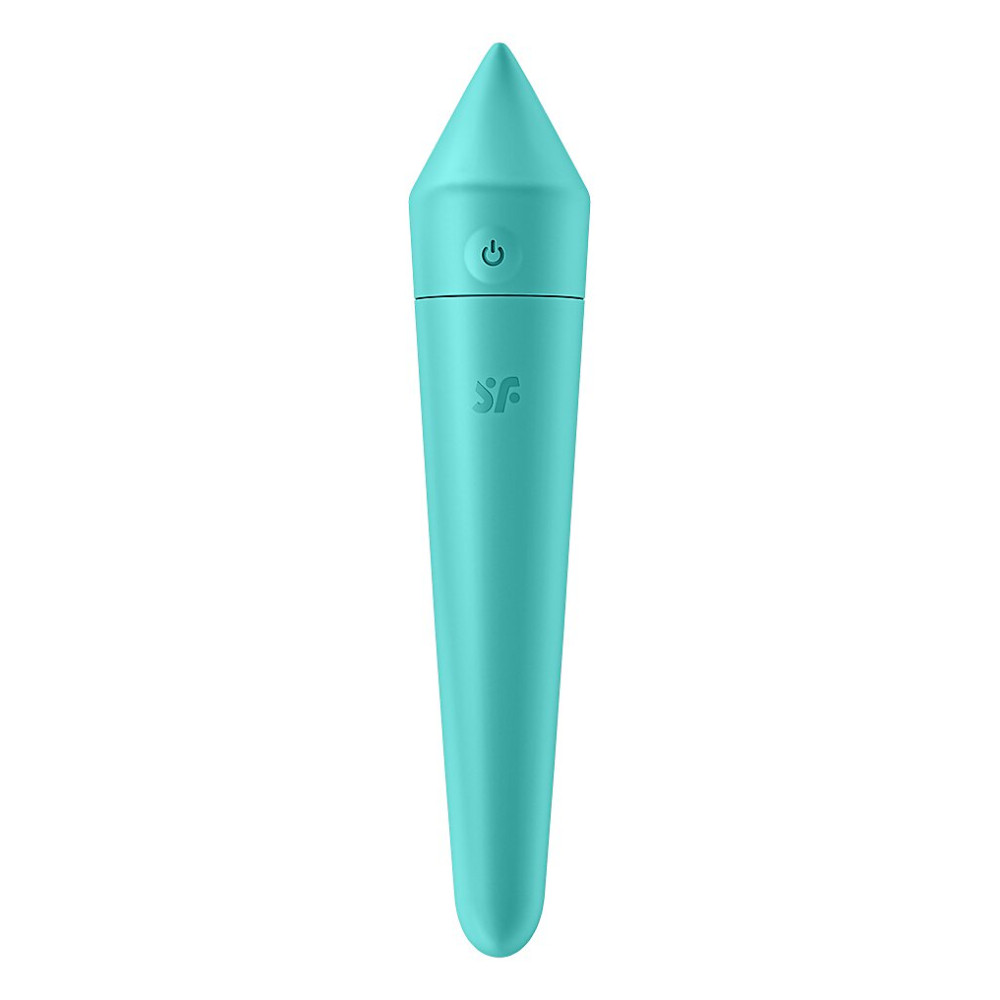Віброкуля силіконова Satisfyer Ultra Power Bullet 8 з додатком, бірюзова, 14 х 2.7 см (43744), zoom