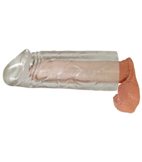 Насадка на член з вираженою голівкою Orion безбарвна, 19 х 3 см - No Taboo