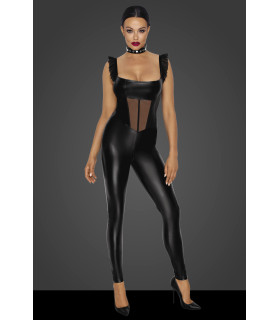 Комбинезон из винила с сетчатой вставкой Noir Handmade черный, S - No Taboo