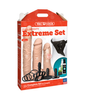 Набір великих страпонів Vac-U-Lock Doc Johnson з зміцнюючими кільцями - No Taboo